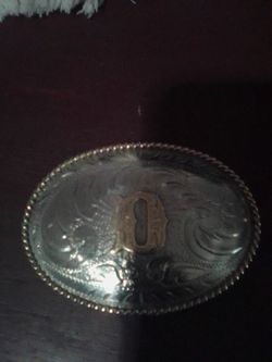 Nickel Plated Silver Belt Buckle