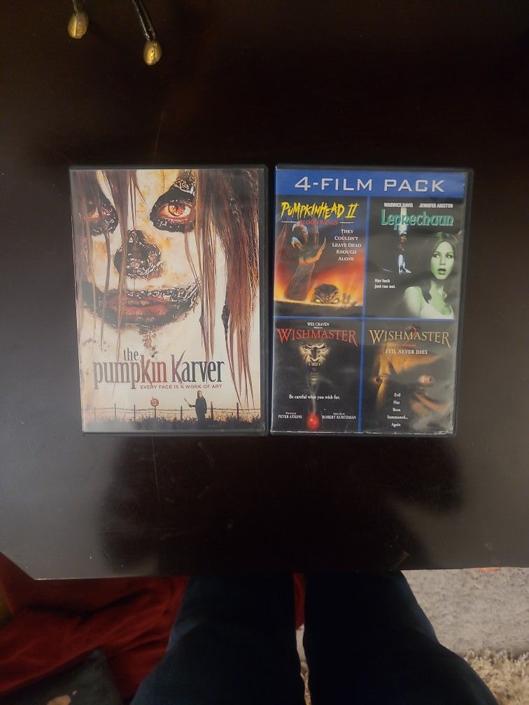 The Pumpkin Karver, Pumpkin Head II, Leprechaun, Wishmaster, Wishmaster 2 Evil Never Dies
