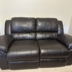 Brown Leather Couch 