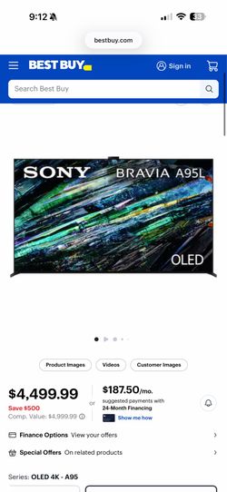 Sony - 77" class BRAVIA XR A95L OLED 4K UHD Smart Google TV