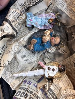 34 Collection of Black Angel and Christmas Ornaments