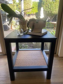 Studio Mc Gee Black Side Table W/Cane