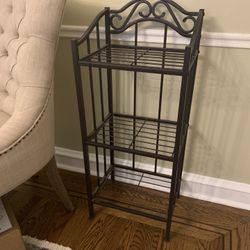 Metal Shelves 3 Tier Metal Shelves Dark Brown Decor Shelf Or Storage