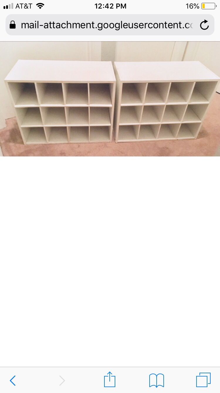 White Cubby Units w/24 Cubbies Per Unit 48 Total