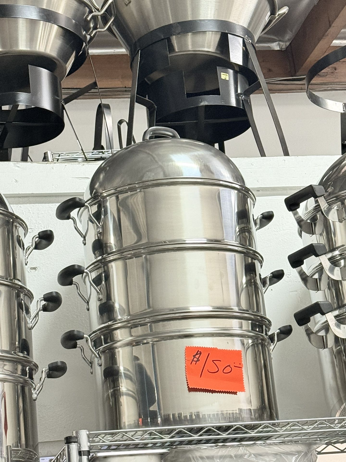 Olla Nuevas Tamalera De Accero Con Tapa/ New Stainless Steamer Pot