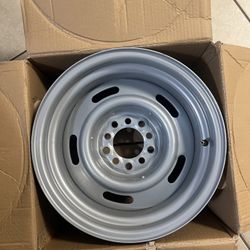 Chevy Silver Rallye Wheel Nova, Chevelle El Camino  (Series 55) 15x7   15x8  