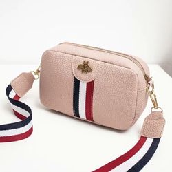 Belt Decor Square Bag, Trendy Faux Leather Crossbody Bag, Women's Shoulder Phone Purse