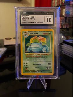Venusaur 1999 base set 15/102 Cgc 10