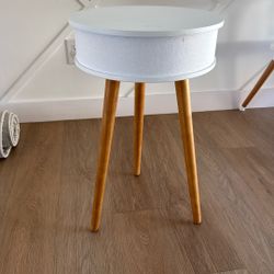 Table With Bluetooth Speaker And Phone Charger Station 