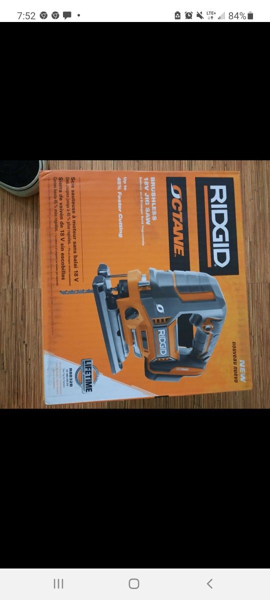 Ridgid Octane Brushless Jigsaw