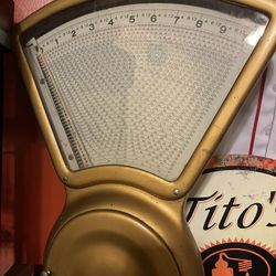 Vintage Stimpson Brass Scale Cast Iron