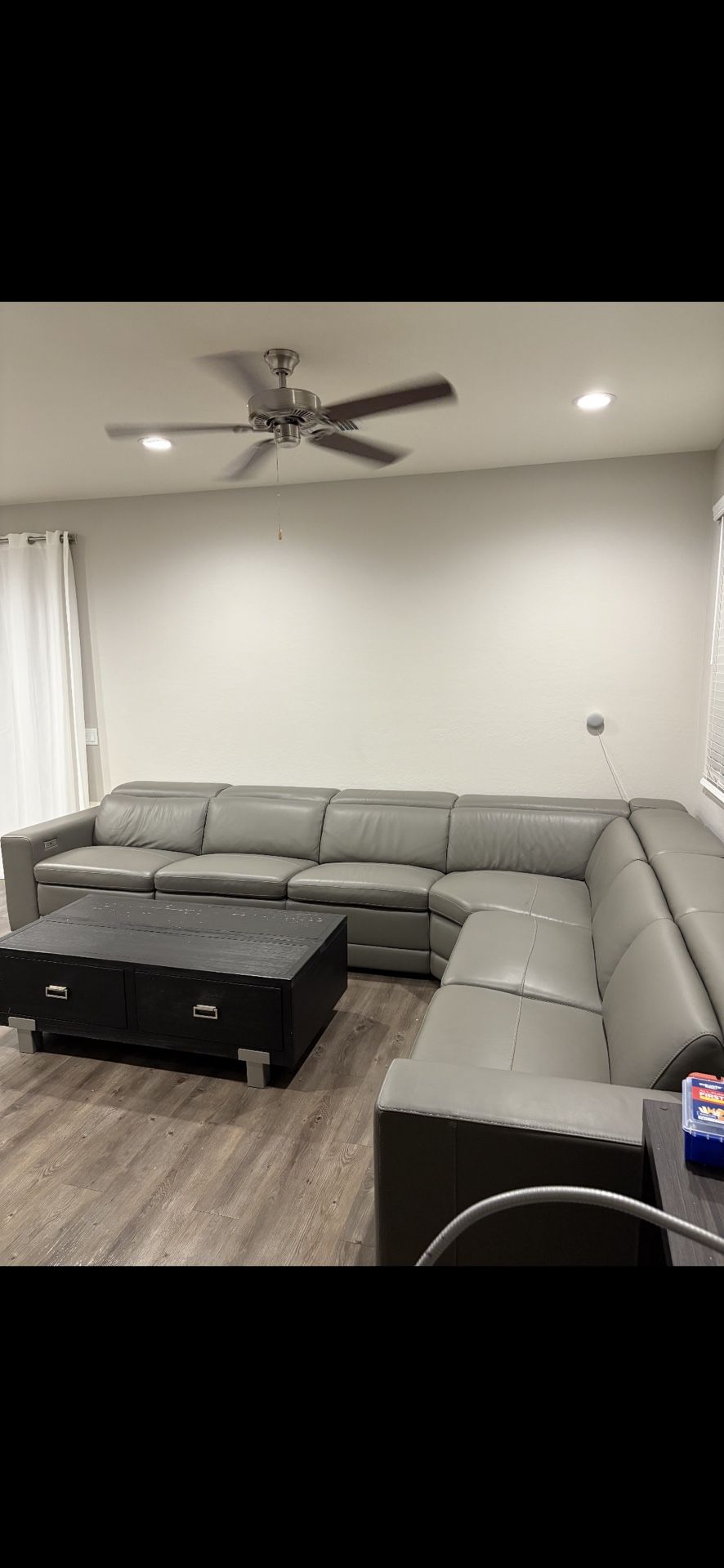 Section Couch Leather Recline