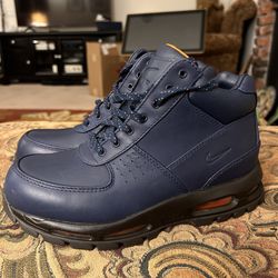 Nike Air Max Goadome ACG Boots Hiking Leather Blue Brown Black DZ5178-400