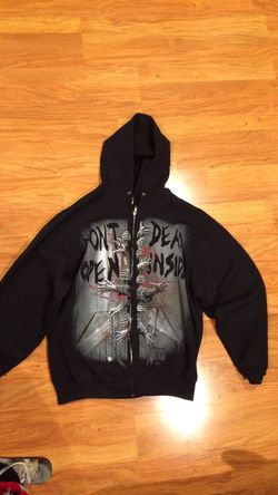 Walking dead,black hoodie jacket, size L. Pre owned