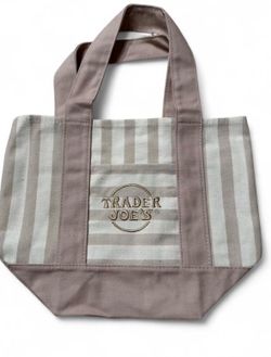 New Trader Joe’s tan striped bag