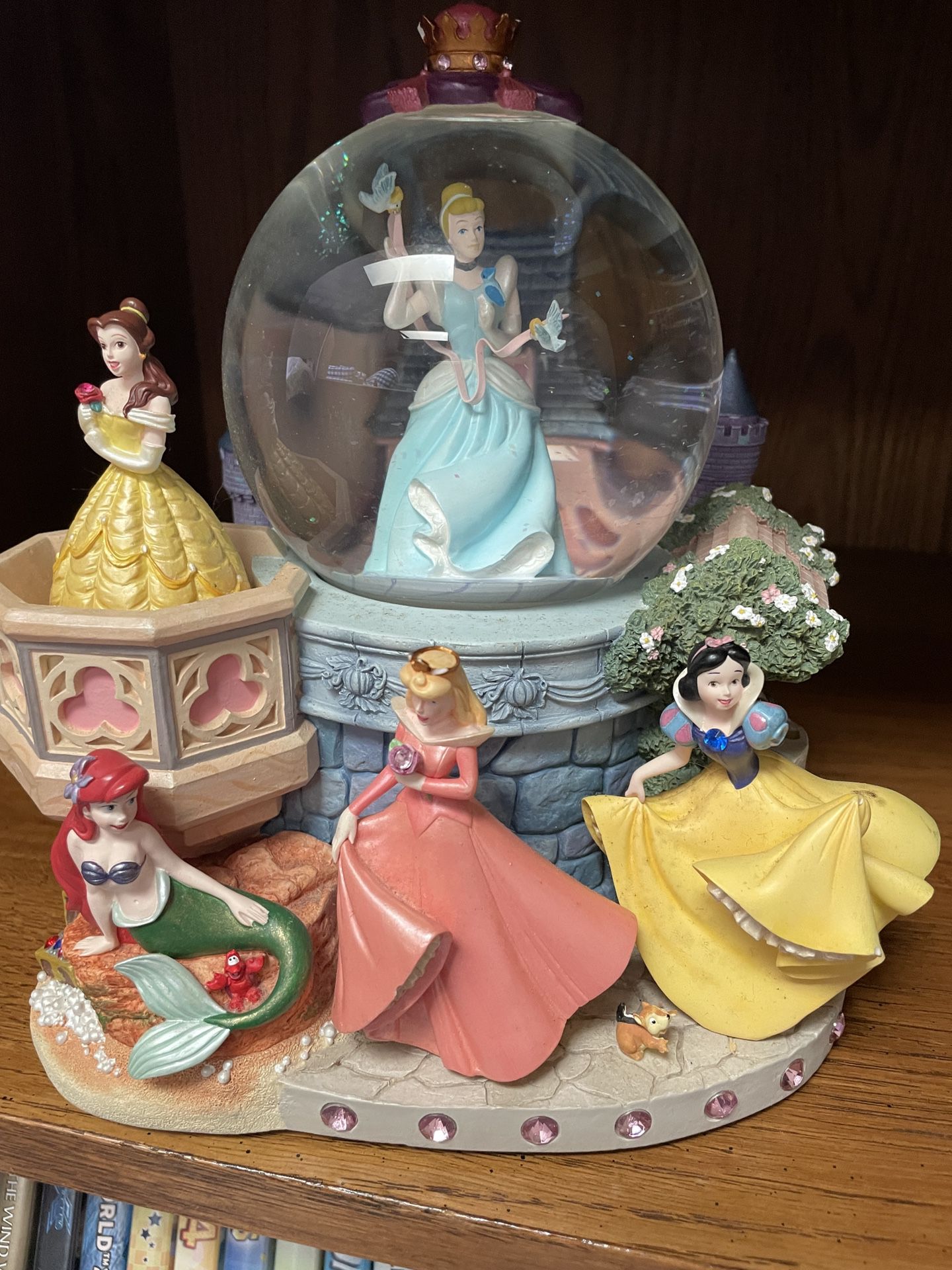 Disney Princesses Rare Snow Globe And Music Box