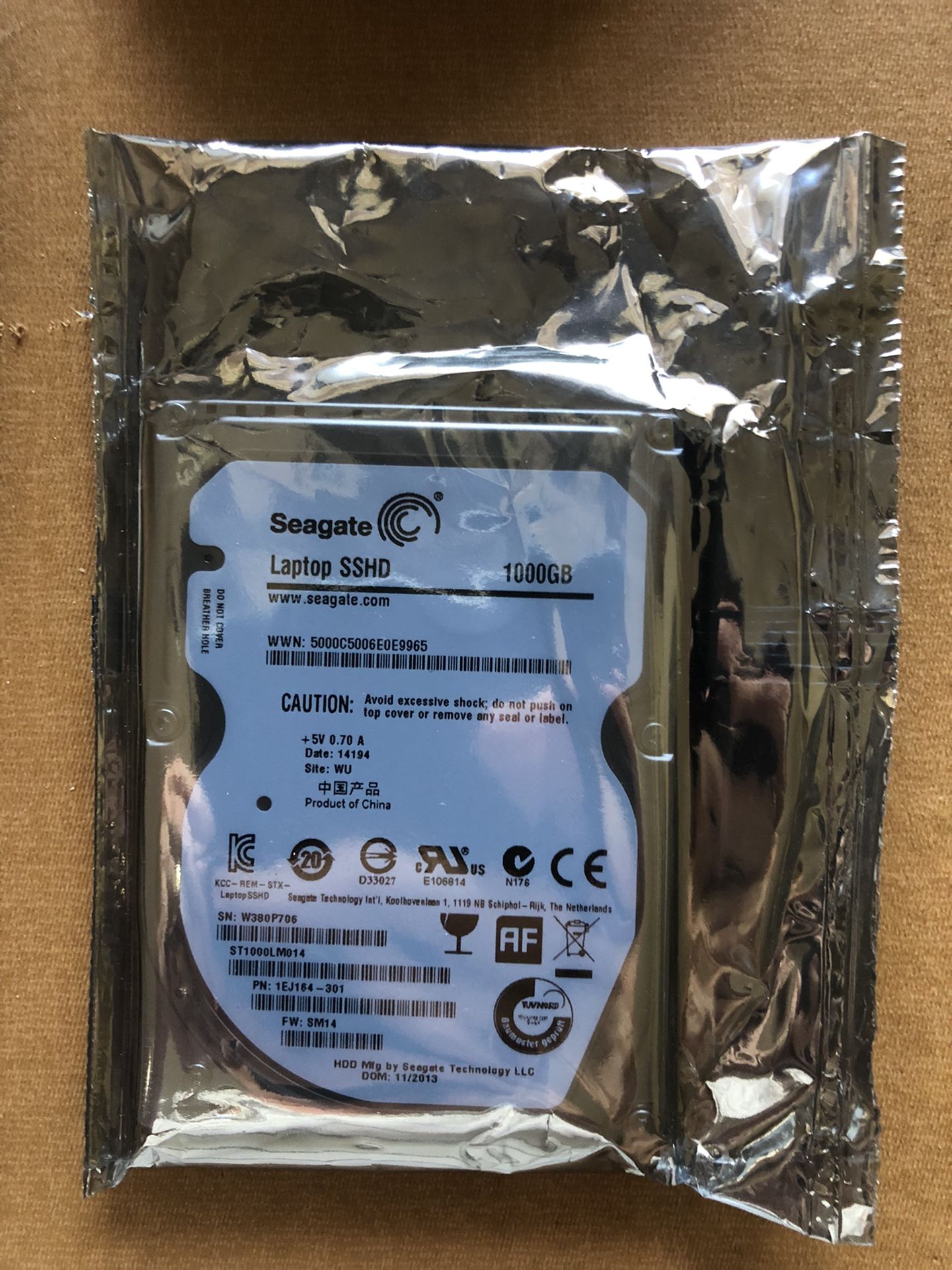 Seagate 1TB Laptop SSHD (new)