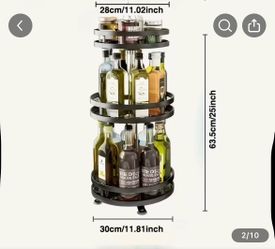 3-Tier Rotating Spice Rack Organizer