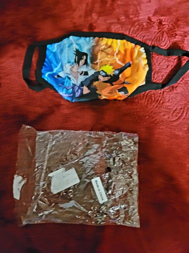 NWT KIDS BOYS NARUTO FACE MASK SIZE ONE SIZE FITS ALL