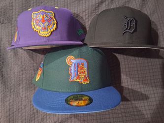 Detroit Tigers New Era 59FIFTY Fitted Hats  7 3/4 $25 each Or 2 for $45