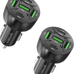 USB C Car Charger Adapter, PD 3.0 30W Car Charger USB C Adapter, QC black-2 Pcs