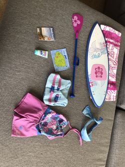 AG Girl of the Year 2011 Retired Kanani Paddleboard set + Beach outfit