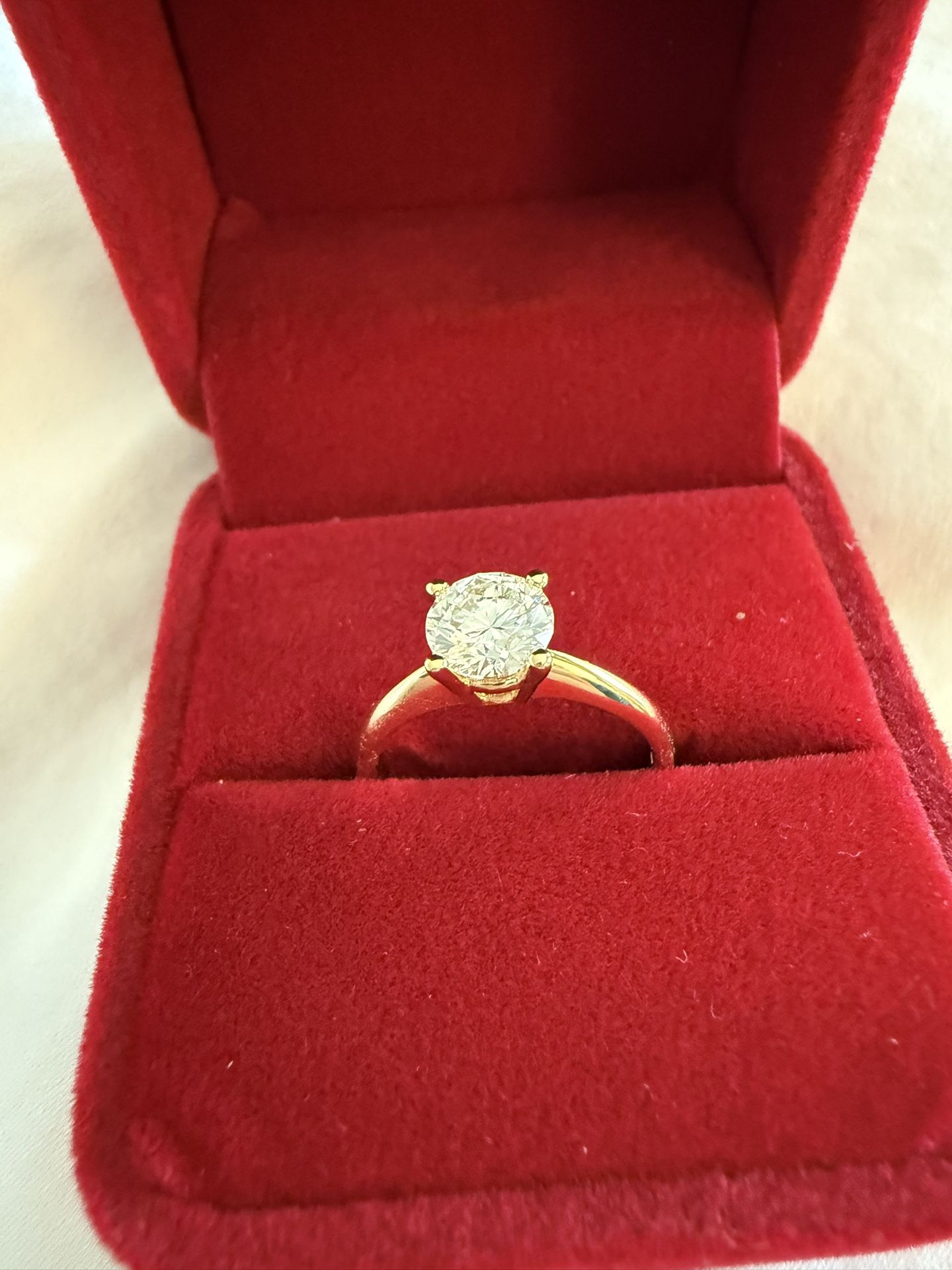 GIA Certified. VVS2. Color K. Round Brilliant Diamond Ring. Not Enhanced. Not Lab Grown!!