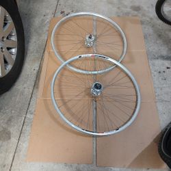 Sta-Tru Front And Rear Bike Wheel With One Speed Cassetes 