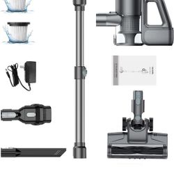 Cordless Vacuum Cleaner, 40Kpa Lightweight Stick Vacuum with 40 mins Runtime, Self-Standing Stick Vacuum Cleaners for Home, Rechargeable Cordless Vacu