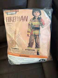 Kids Fireman Costume Size S (5-7)