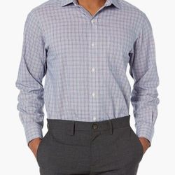 Buttoned Down Men's Classic Fit Spread Collar Pattern Dress Shirt 16.5 32 Arm