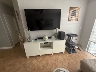 Modern White TV Stand