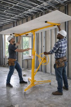 16 ft. Drywall Panel Hoist Jack Lifter Drywall Lift Panel Lift in Yellow