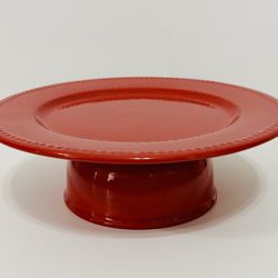 NEW 11 inch Red Cake Stand Dessert Plate Riser