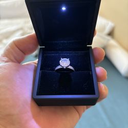 Lab Grown Diamond Solitaire Ring 3+ Carat White Gold