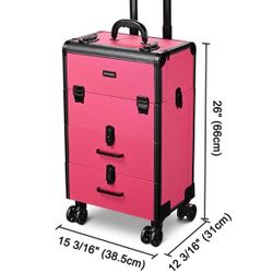 Artist Rolling Makeup Case with Drawers for $90