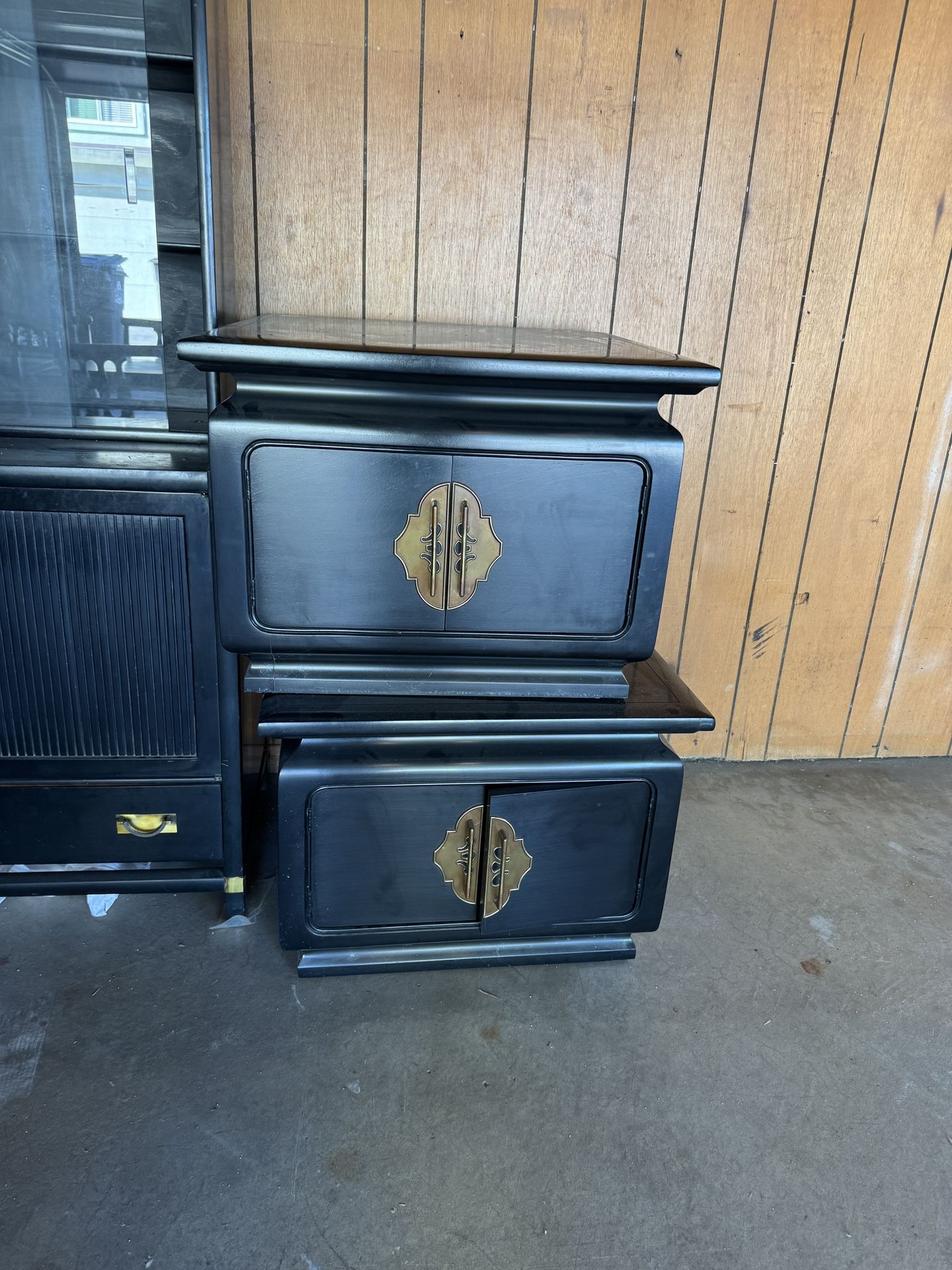 Asian Style Solid Wood End Tables