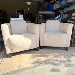 Accent Arm Chair Sofa Set Of 2 Ivory  