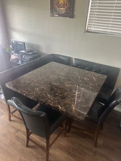 Dining Table with Chairs and Bench
