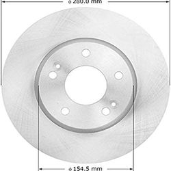 Disc Brake Rotor Front Bendix PRT5991 Fits Kia Forte,  Kia Koup, Kia Soul