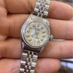Rolex Ladies Mother Of Pearl Diamond š Two Tone Buy Sale Trade Patek Omega Cartier