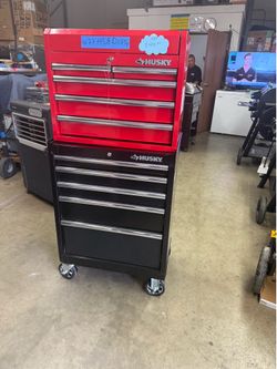 2 PCs tool box Husky black and red w 27”