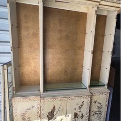 China Cabinet With Glass Shelves And Lighting