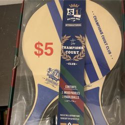 Set Of Wooden Paddles NIB