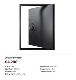 Louvre Pivot Right Hand Inswing Door