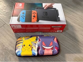 Nintendo switch with Pokemon case
