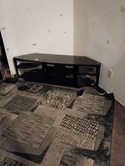 Tinted glass tv stand