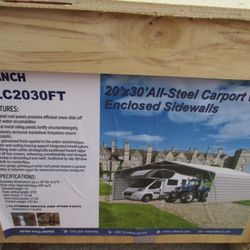 Unopened 20x30 Steel Carport 