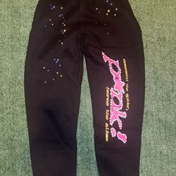 Sp5der P*nk Sweats Size Large 