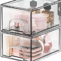 2 packs Makeup Organizer Box with Drawers—brand new in box